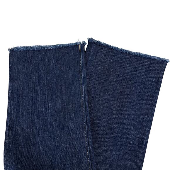 LEVI'S  Orange Tab Overalls Jumpsuit Sz 25 Blue Raw Fringe Hem - Picture 15 of 15